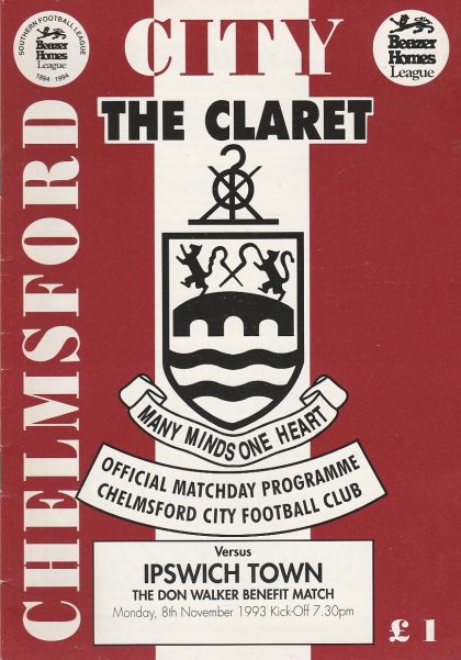 Chelmsford City v Ipswich Town 08-Nov-1993