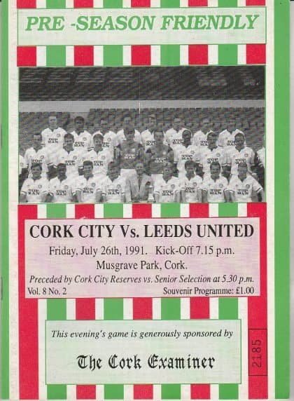 Cork City v Leeds United  26-Jul-1991