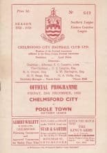 Chelmsford City v Poole Town 26-Dec-1958