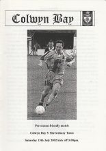 Colwyn Bay v Shrewsbury Town  13-Jul-2002