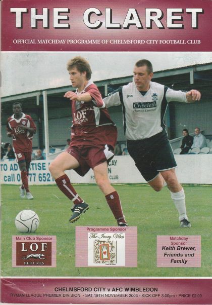 Chelmsford City v AFC Wimbledon  19-Nov-2005