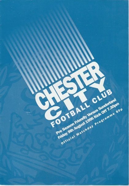Chester City v Sunderland  09-Aug-1996