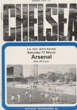 Chelsea v Arsenal 17-Mar-1973