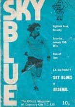 Coventry City v Arsenal 25-Jan-1975
