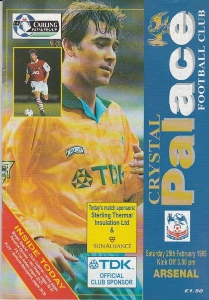Crystal Palace v Arsenal 25-Feb-1995