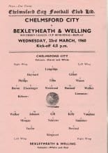 Chelmsford City v BexleyHeath & Welling  23-Mar-1960