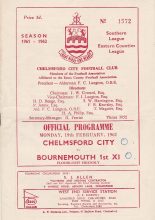 Chelmsford City v Bournemouth  & Boscombe Athletic   19-Feb-1962