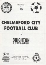Chelmsford City v Brighton & Hove Albion  07-Aug-1993