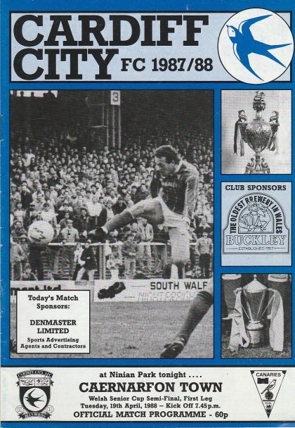 Cardiff City v Caernarfon Town 19-Apr-1988