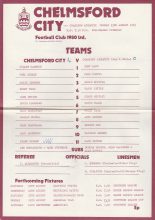 Chelmsford City v Charlton Athletic  15-Aug-1983
