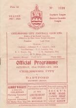 Chelmsford City v Dartford 22-Feb-1958