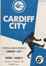 Cardiff City v Derby County 01-Oct-1966
