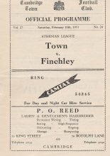Cambridge Town v Finchley   10-Feb-1951