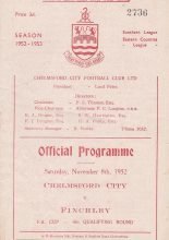 Chelmsford City v Finchley  08-Nov-1952