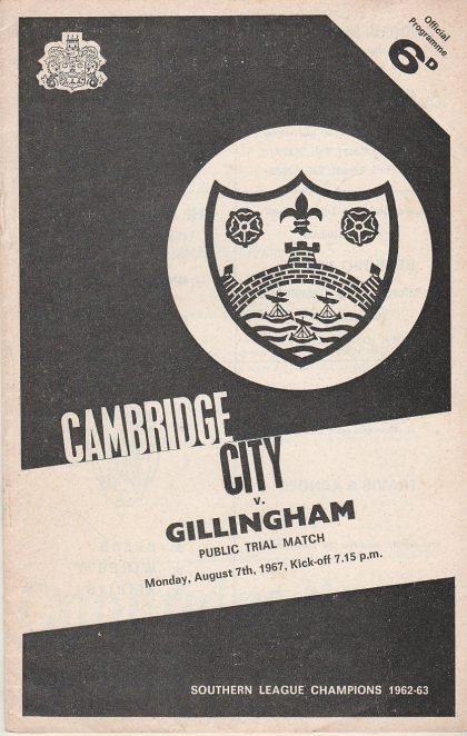 Cambridge City v Gillingham  07-Aug-1967