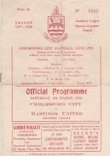 Chelmsford City v Hastings United 08-Mar-1958