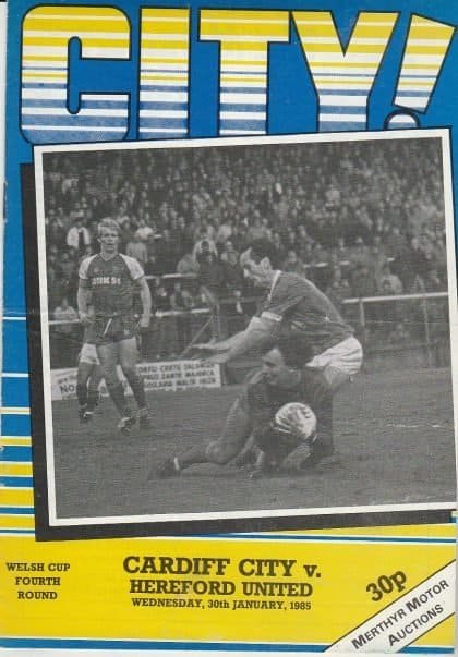 Cardiff City v Hereford United 30-Jan-1985