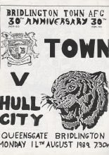 Bridlington Town v Hull City 14-Aug-1989