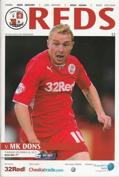 Crawley Town v Milton Keynes Dons  26-Dec-2013