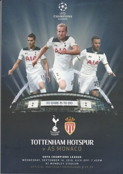 Tottenham Hotspur v AS Monaco 14-Sep-2016