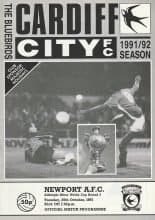 Cardiff City v Newport AFC 29-Oct-1991