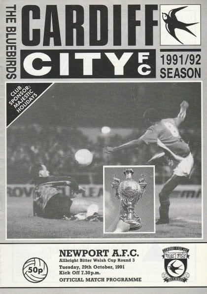 Cardiff City v Newport AFC 29-Oct-1991