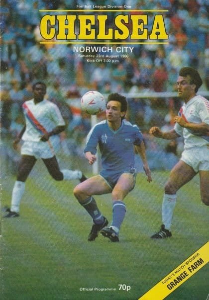 Chelsea v Norwich City 23-Aug-1986