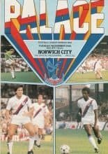 Crystal Palace v Norwich City 24-Nov-1981
