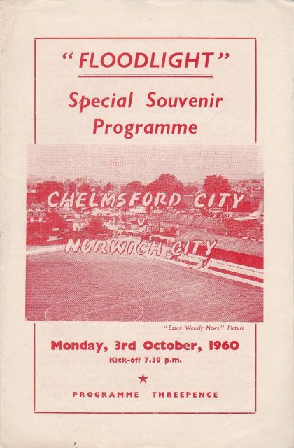 Chelmsford City v Norwich City  03-Oct-1960