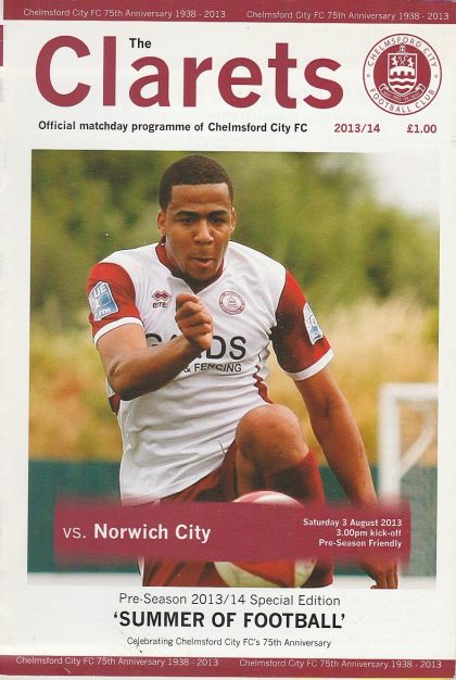 Chelmsford City v Norwich City  03-Aug-2013