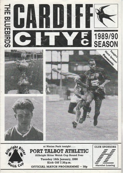 Cardiff City v Port Talbot Athletic   16-Jan-1990