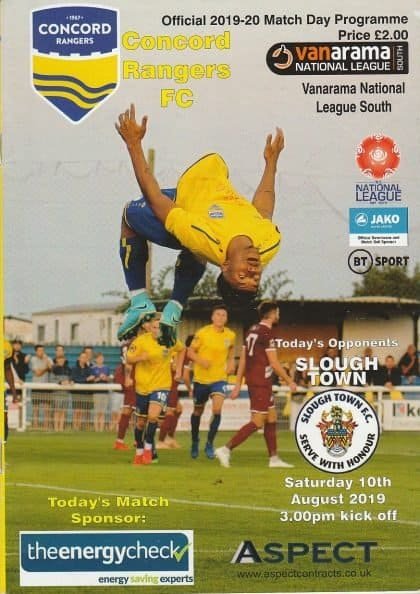 Concord Rangers v Slough Town 10-Aug-2019