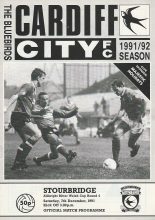 Cardiff City v Stourbridge 07-Dec-1991