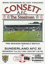 Consett v Sunderland XI  31-Jul-2002