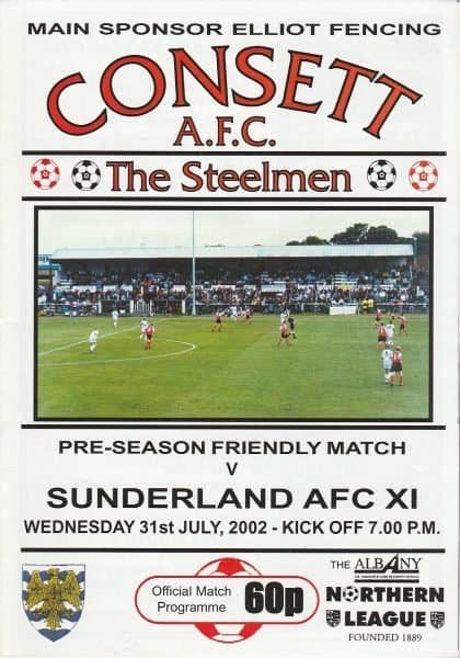 Consett v Sunderland XI  31-Jul-2002