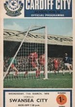 Cardiff City v Swansea City 11-Mar-1970