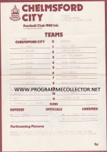 Chelmsford City v Watford 13-Aug-1988