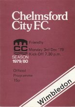 Chelmsford City v Wimbledon  03-Dec-1979