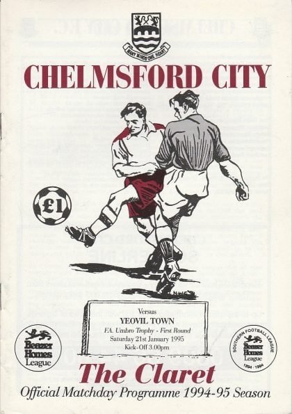 Chelmsford City v Yeovil Town 21-Jan-1995