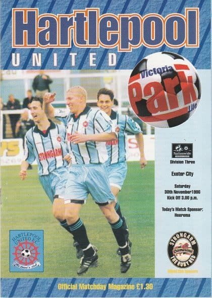 Hartlepool United v Exeter City 30-Nov-1996