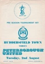 Huddersfield Town v Peterborough United 02-Aug-1977