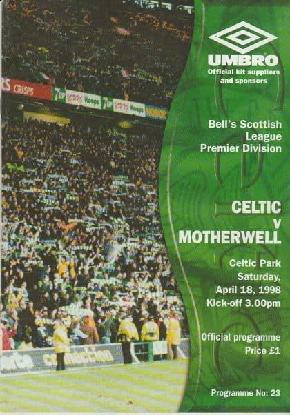 Glasgow Celtic v Motherwell 18-Apr-1998