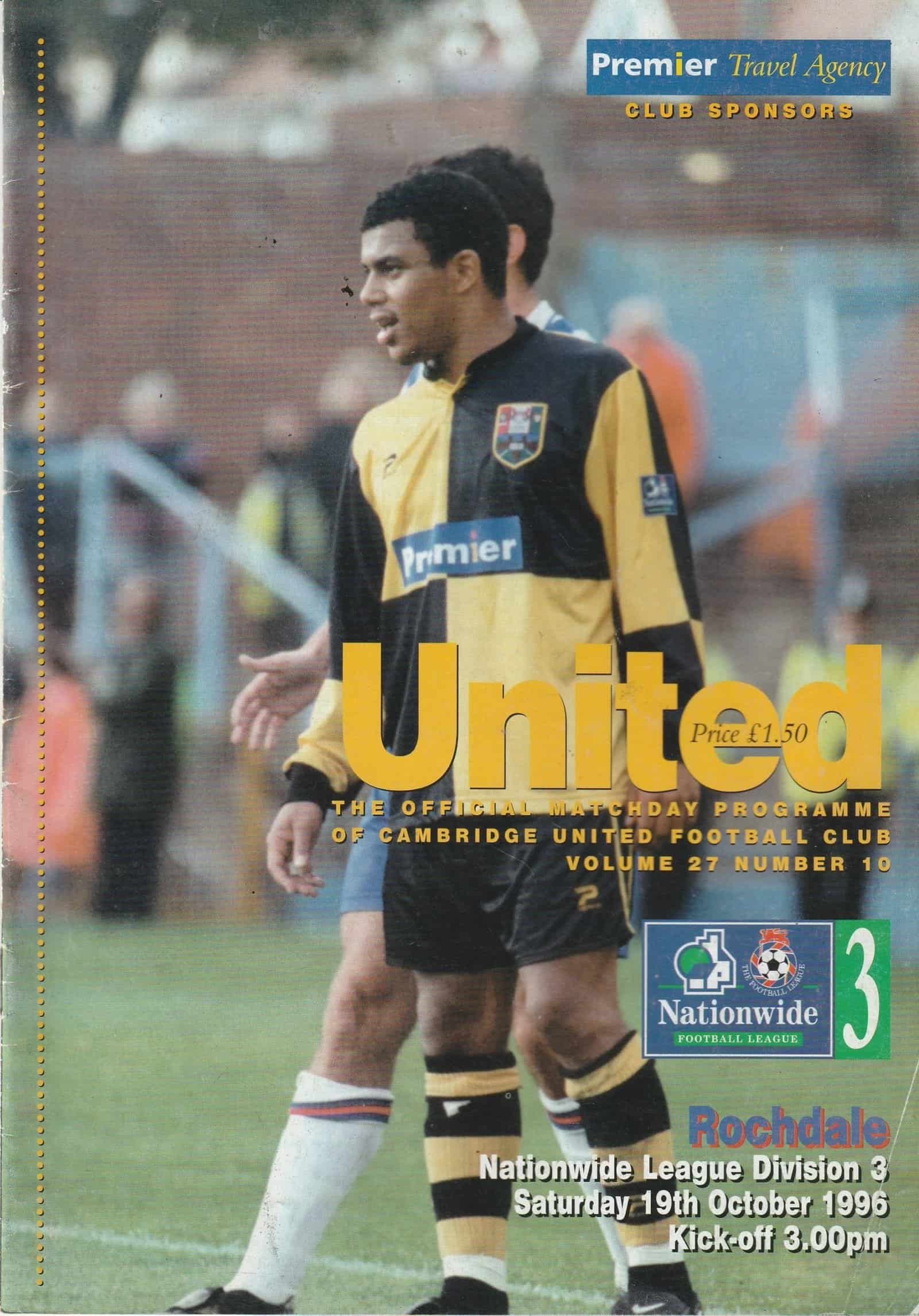 Cambridge United v Rochdale   19-Oct-1996