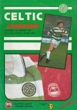 Glasgow Celtic v Aberdeen 19-Jan-1991