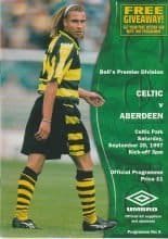 Glasgow Celtic v Aberdeen  20-Sep-1997