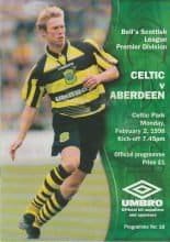 Glasgow Celtic v Aberdeen  02-Feb-1998