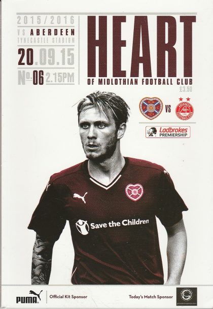 Heart of Midlothian v Aberdeen  20-Sep-2015