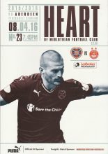 Heart of Midlothian v Aberdeen  08-Apr-2016