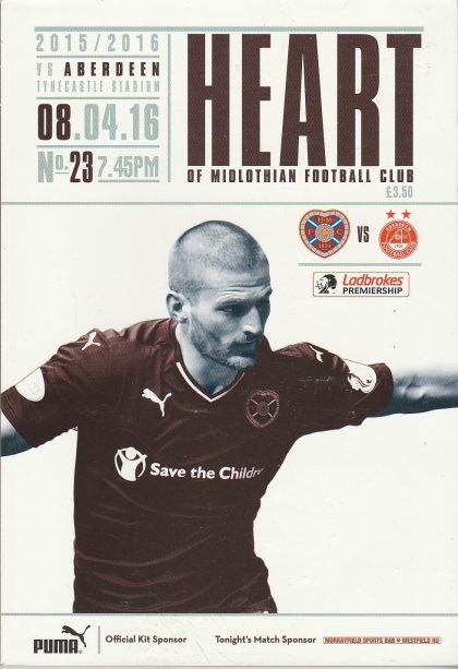 Heart of Midlothian v Aberdeen  08-Apr-2016