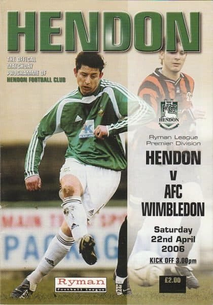 Hendon v  AFC Wimbledon 22-Apr-2006